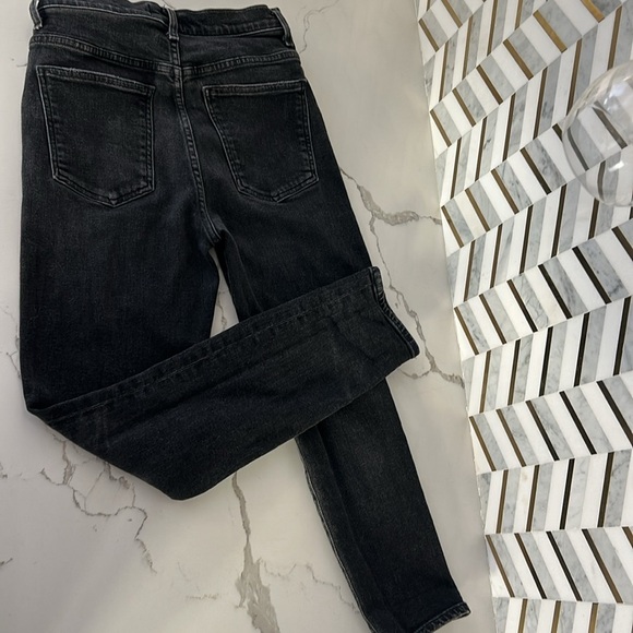 AGOLDE Black Distressed Pinch Waist Skinny High Rise Stretch Jeans size 27 - Picture 3 of 12